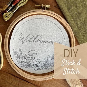 Stick and Stitch, embroidery template, Solufix, water-soluble, embroidery image, autumn, embroidery, diy, embroider