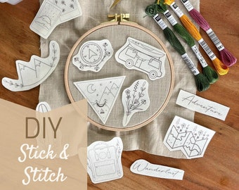 Stick and Stitch, Stickvorlage, wasserlöslich, Patch, sticken, embroidery, stickbild,Travel,Vanlife, camping