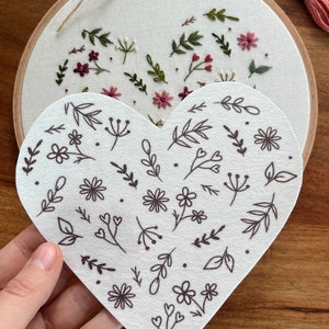 Stick and Stitch, water-soluble, solufix, maritime, embroidery picture, embroidery, patch, embroidery template, flower embroidery, Mother's Day, Valentine's Day image 2