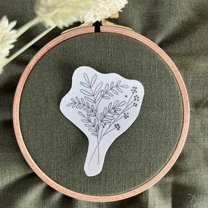 Stick and Stitch, embroidery template, botanical, plantlover, embroidery, embroider, embroidery image, DIY, handmade, water-soluble, plants image 5