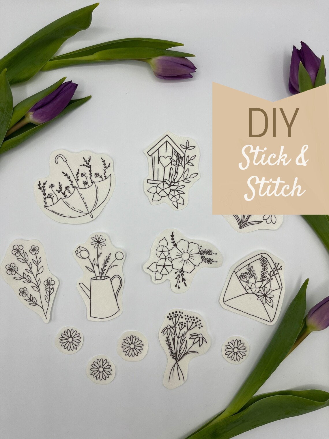 Stick and Stitch / Star Pack / Water Soluble Embroidery Stickers