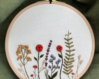 Stickbild,embroidery,Blumenstickerei,Dekoration,handmade,diy