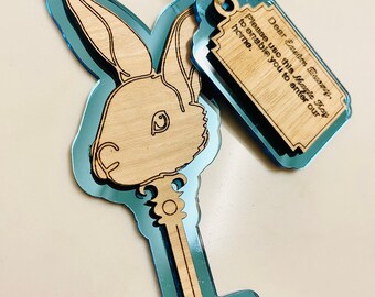 Easter Bunny Magic Key, Easter decor, custom gift, personalised, Easter gift