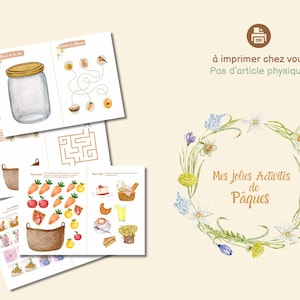 Easter activities, Easter coloring, Easter printable, Easter gift, Easter table activity to print.