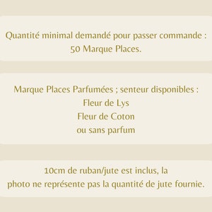 Marque Places, Marque Place personnalisé , décoration de table, cadeau invités, décoration mariage parfumée image 8