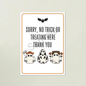 Halloween teken - Sorry geen trick or treaters - Halloween - Direct downloaden