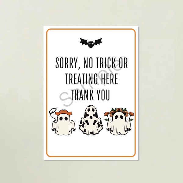 Halloween teken - Sorry geen trick or treaters - Halloween - Direct downloaden