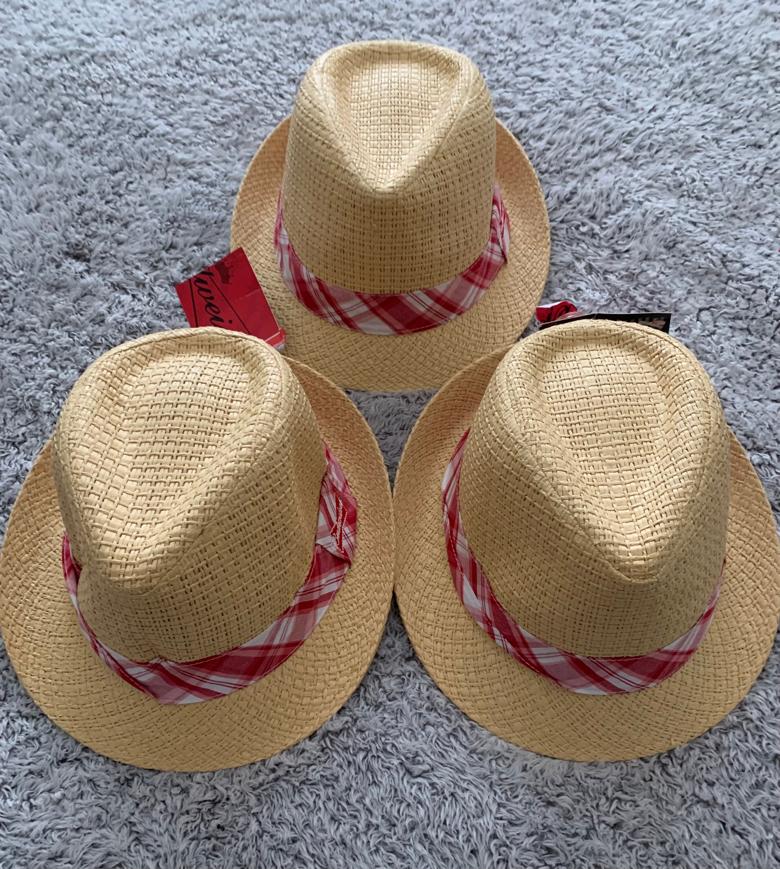 Budweiser Straw/paper Fedora Hats. New 