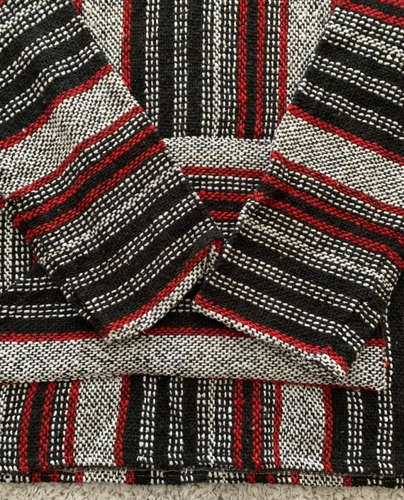 90s Vintage Surf Poncho "Drug Rug". Large. Gem