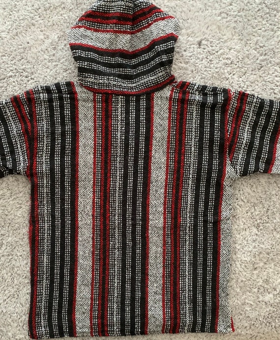 90s Vintage Surf Poncho "Drug Rug". Large. Gem