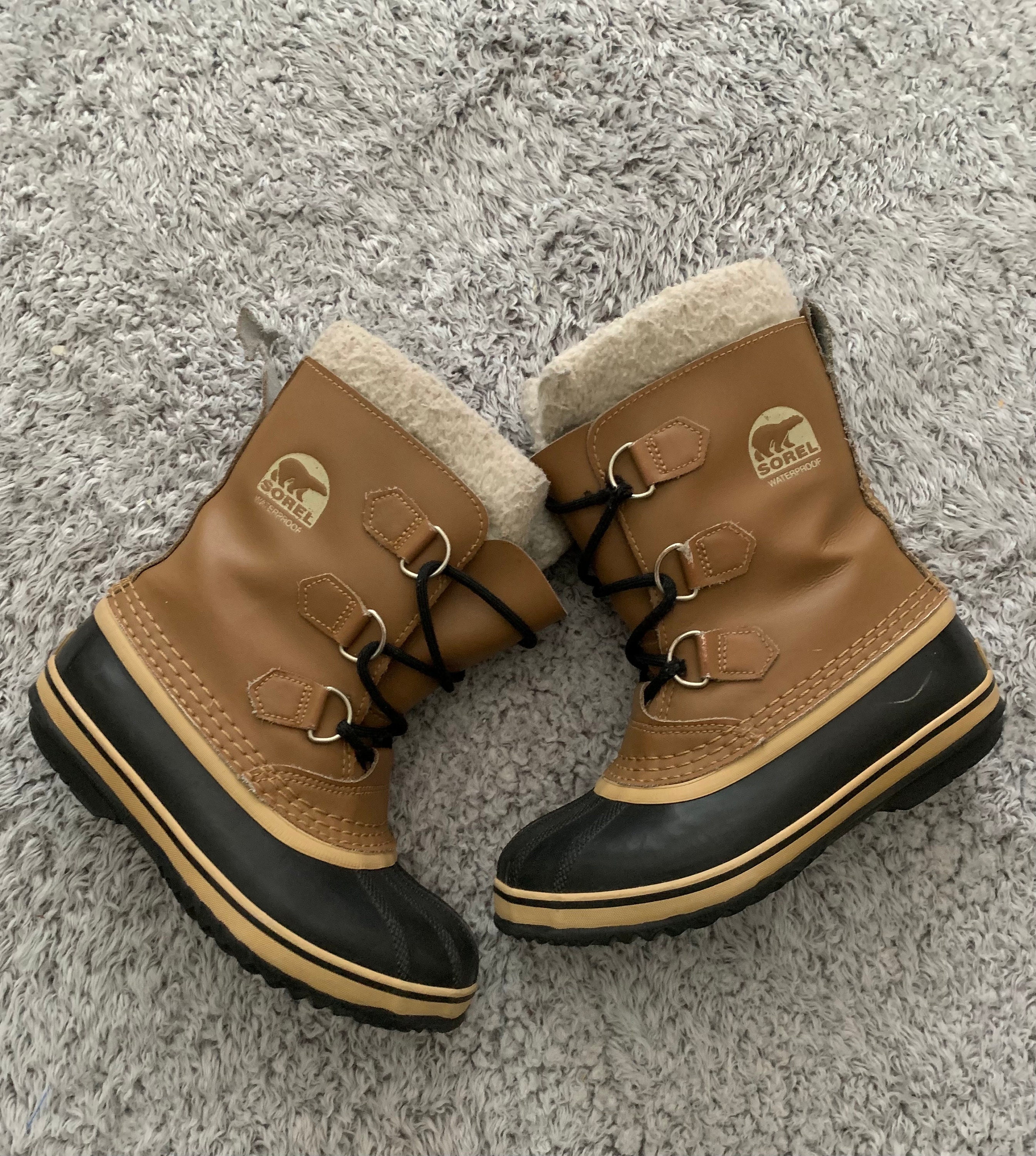 Botas de nieve Sorel. Talla 3 Juventud Etsy