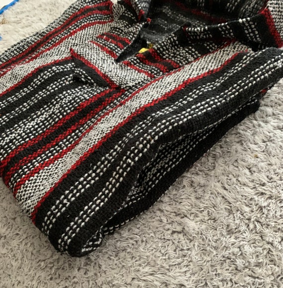 90s Vintage Surf Poncho "Drug Rug". Large. Gem