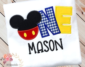 Mickey Mouse First Birthday Shirt, 1st Birthday Disney Shirt, Mickey Mouse Birthday Shirt