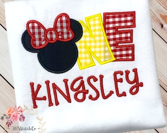 Minnie Mouse 1st Birthday Shirt, Minnie Mouse First Birthday Shirt, 1st Birthday Disney Shirt