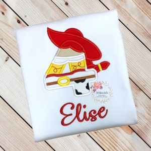 Jessie Birthday Shirt, Toy Story Birthday Shirt, Disney Birthday Shirt, Cowgirl TShirt, Embroidered Shirt, Available Ages/Numbers 1-5