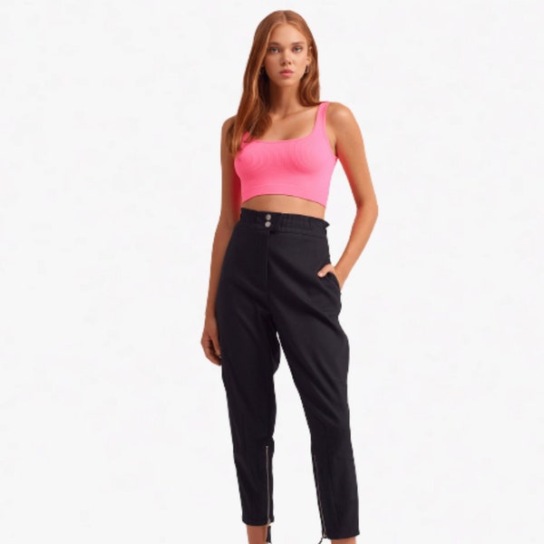 Neon Pink White Etsy