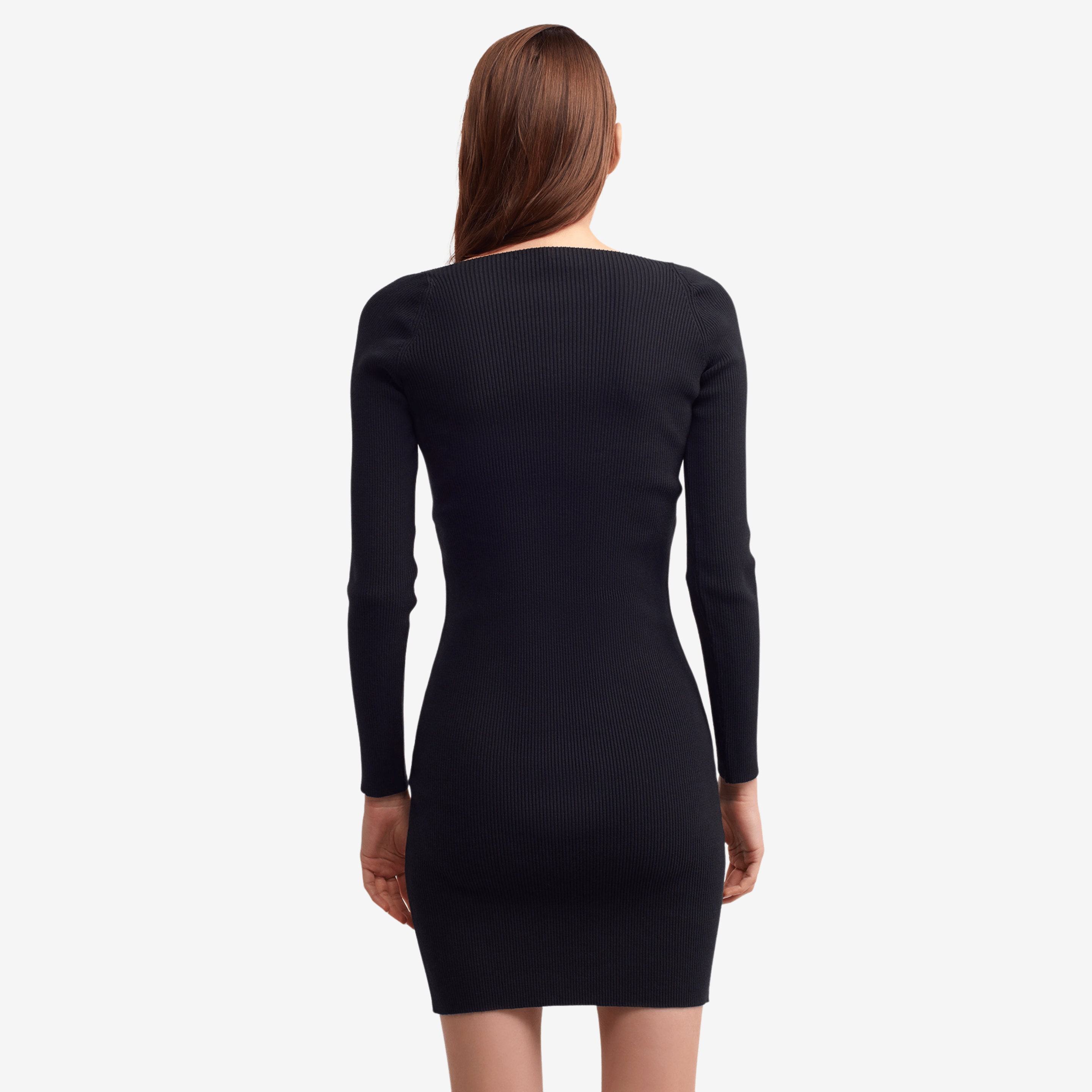 Long Sleeve Mini Beige Dress With Side Slit Elegant Short | Etsy