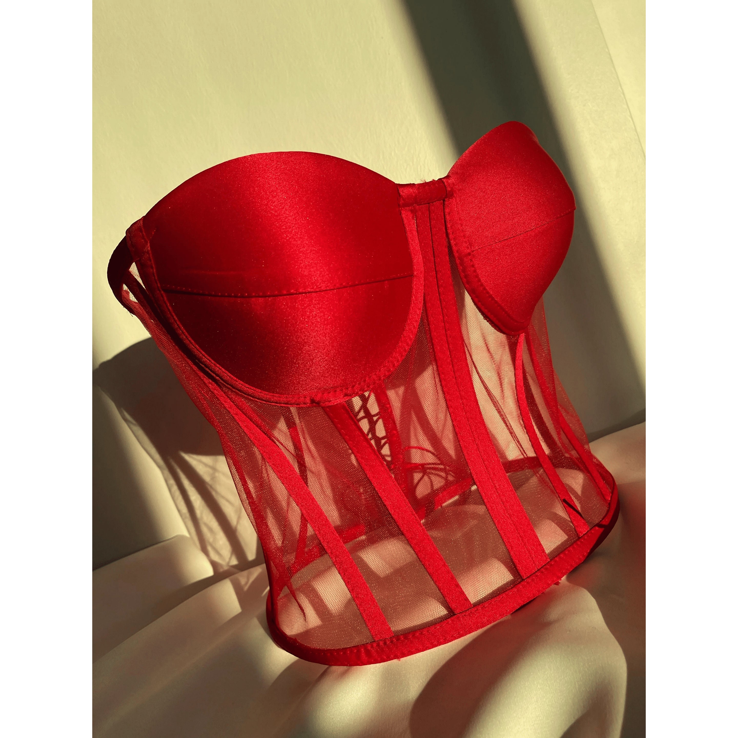 Sexy Red Corset - Etsy