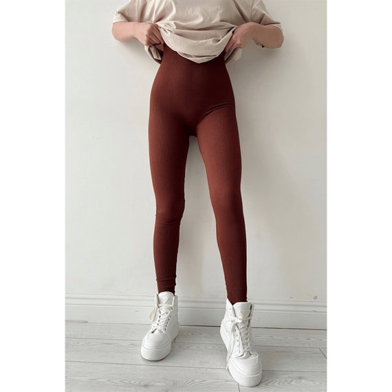 Brown Active Leggings