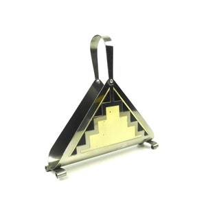 Raro porta cartas de suprematismo de esmalte art déco bauhaus