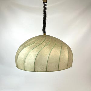 Very Rare Mid Century Swirl Cocoon Pendant Lamp by Goldkant