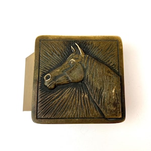 Very Rare Mid Century solid Bronze Cast Horse Head Equestrian Door Handle Germany 1960