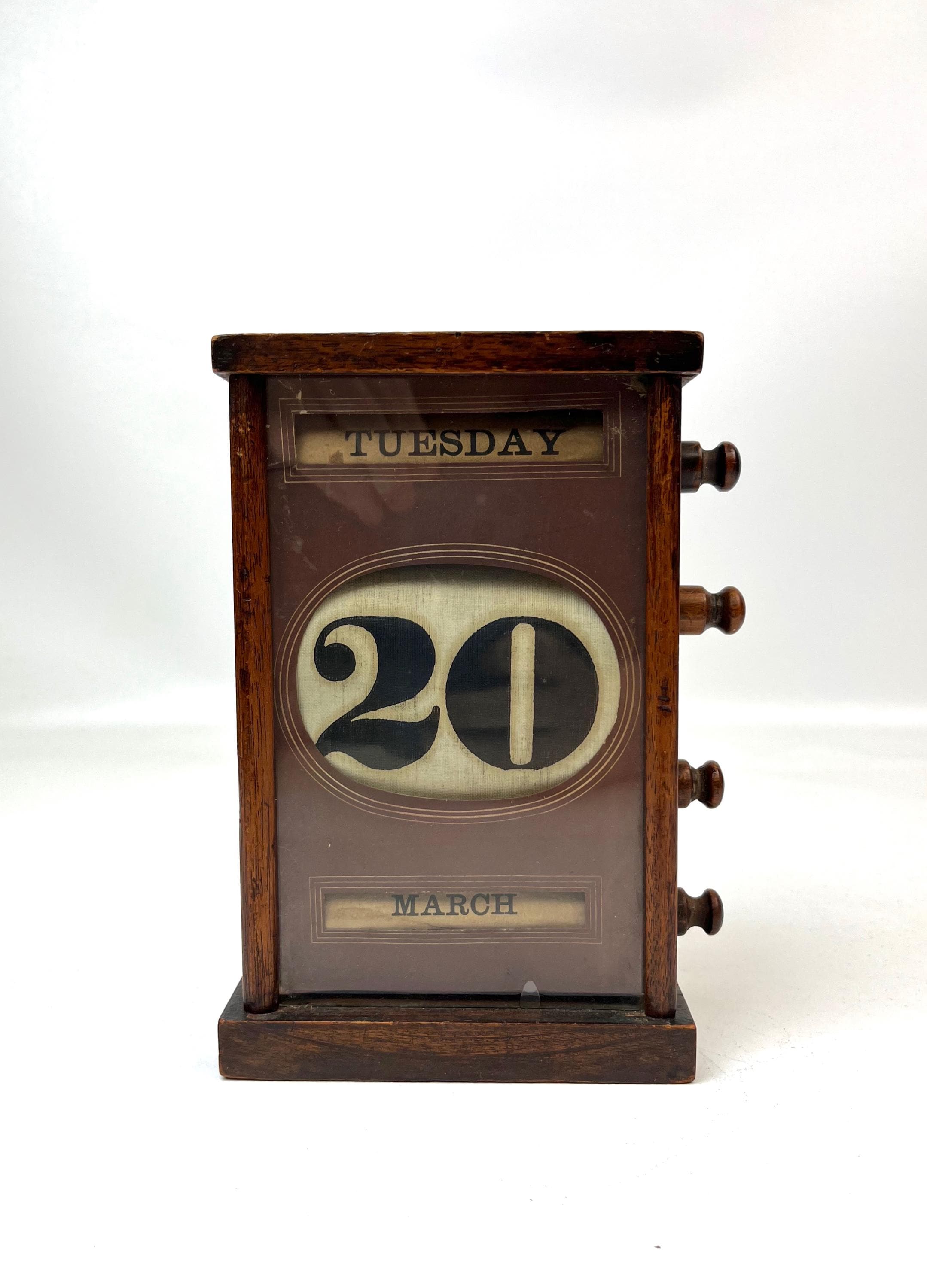 Antique wooden perpetual calendar - Etsy 日本