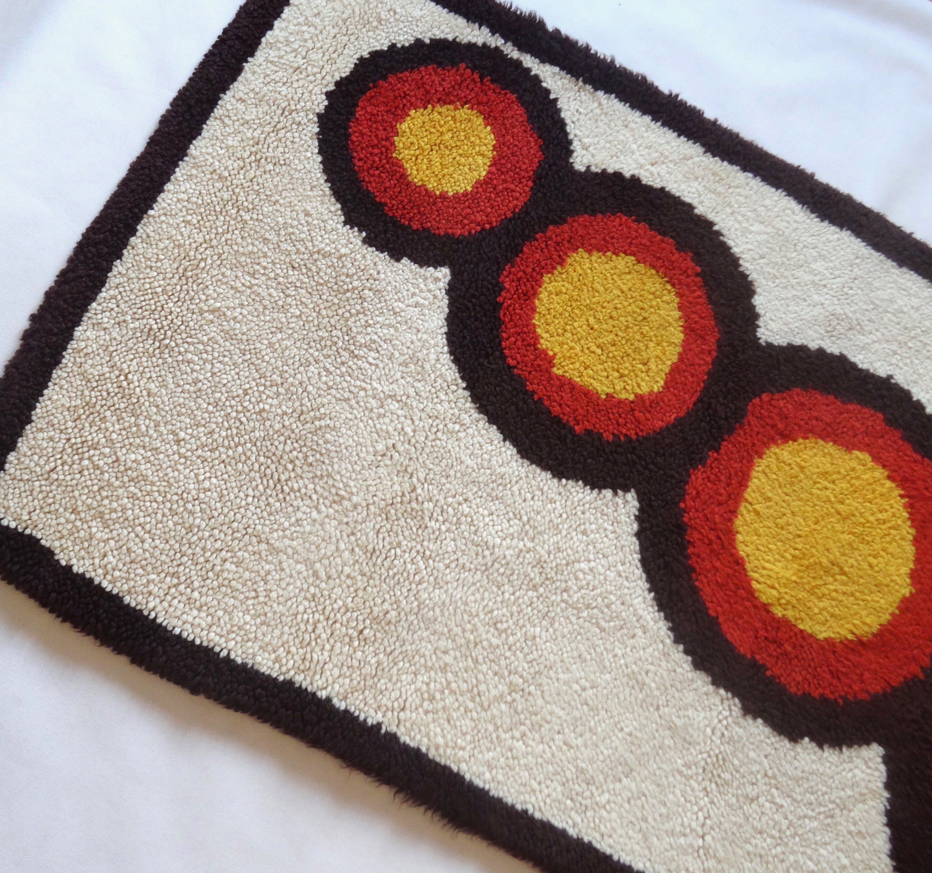 Mid century Vintage 70s wool carpet rug Etsy