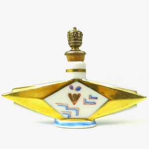 Rare art deco bauhaus porcelain perfume bottle flacon