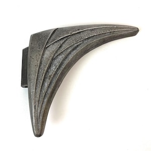Rare large Mid Century Solid Abstract Brutalist metal cast Door Handle