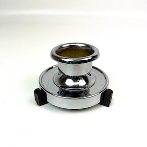 Rare Bauhaus Art Deco chrome avantgarde candlestick Germany 1920