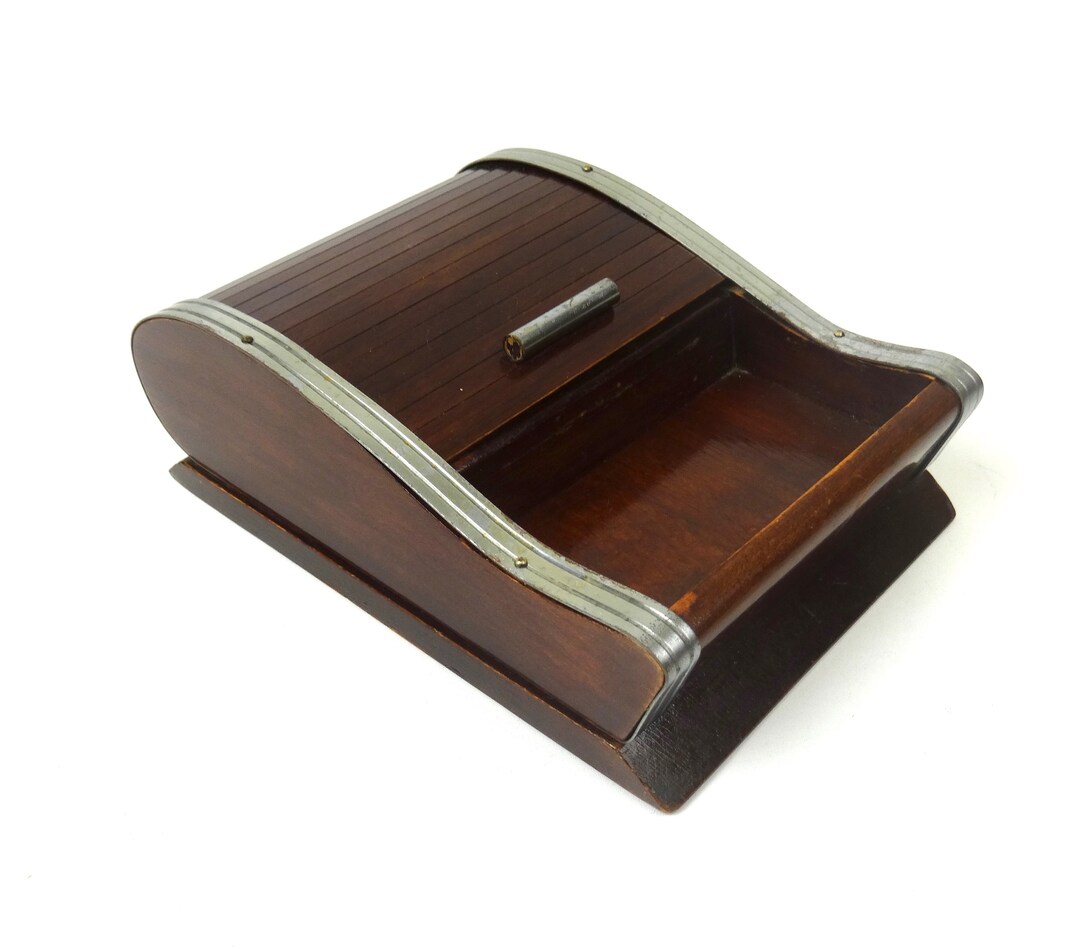 Rare Art Deco Roll Top Jewelry Box Etsy