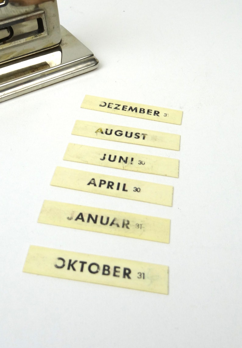 Rare Bauhaus Art Deco Enduring Perpetual Desk Calendar - Etsy