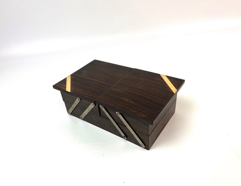 Rare Avant-garde Art Deco Bauhaus Wooden Foldable Jewelry Box France ...
