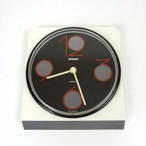 Rare Postmodern 80s memphis age wall clock by STAIGER