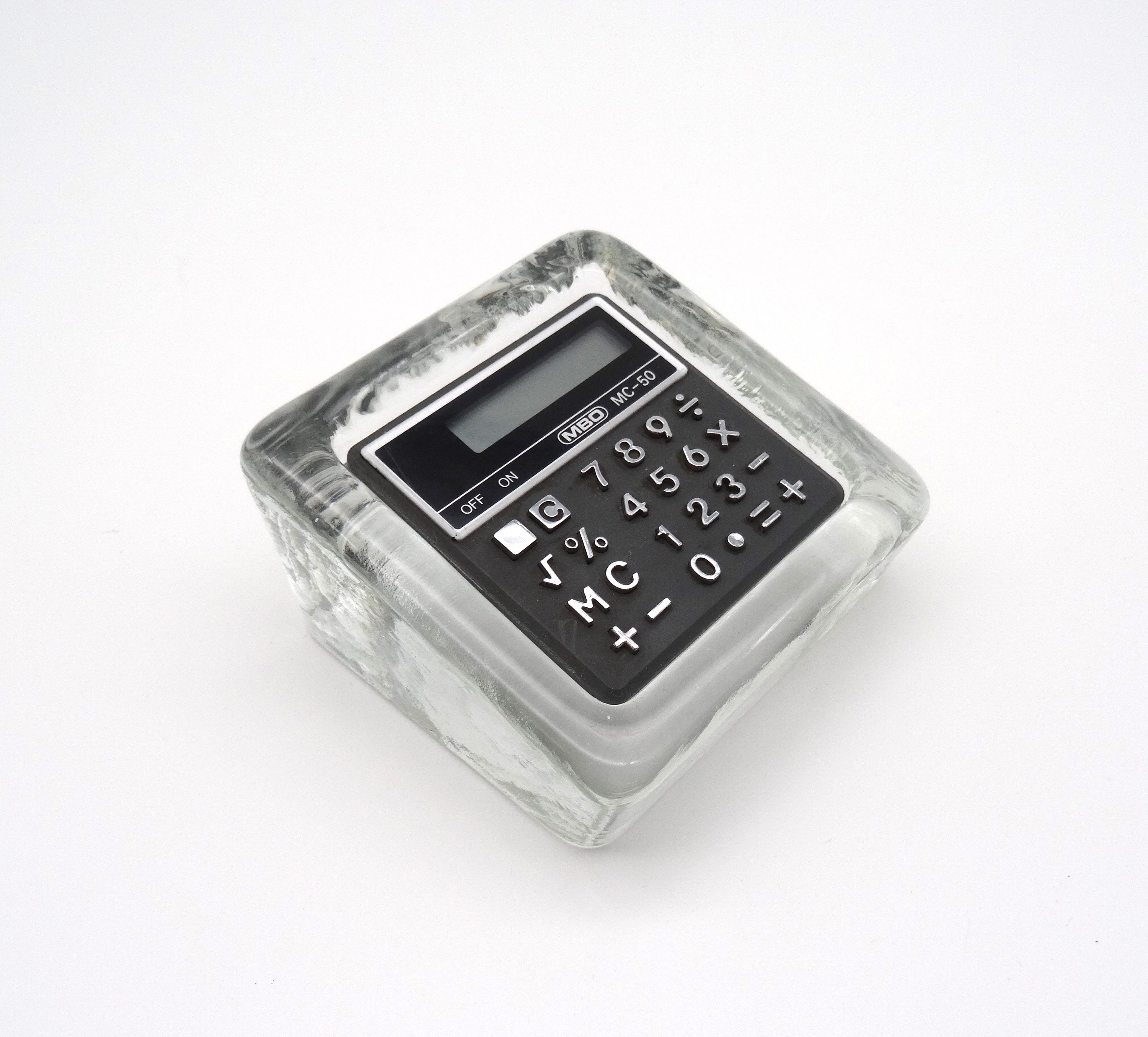 Rare Mid Century Ice Glass Block Working Calculator by MBO Etsy