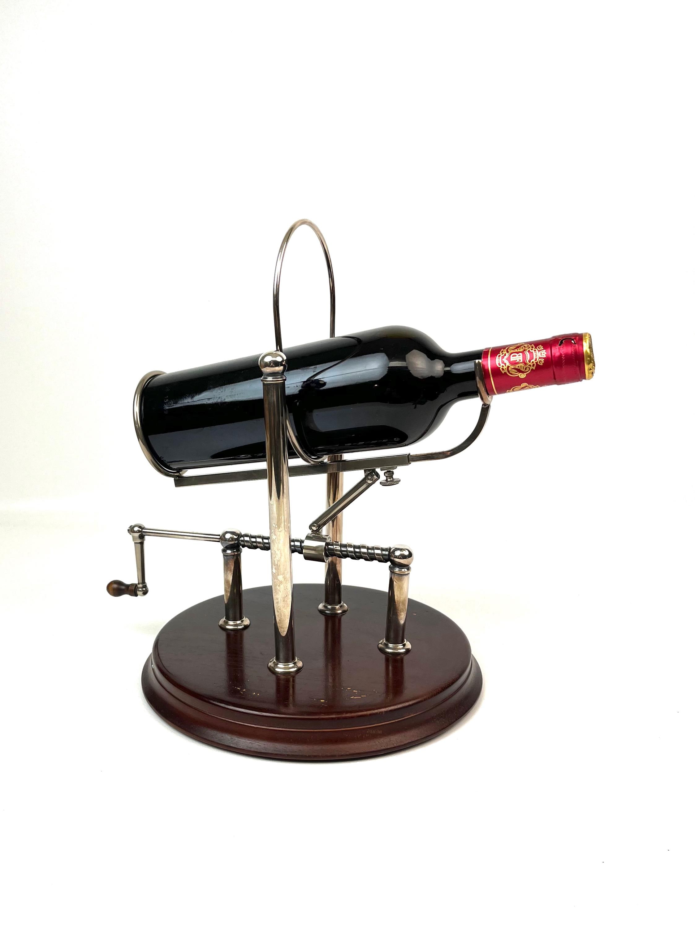 Stunning antique art deco mechanical Wine Cradle Decanter Home Bar