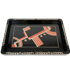 Sällsynt Bauhaus Suprematism art déco cocktailbricka barservis Japan 1930