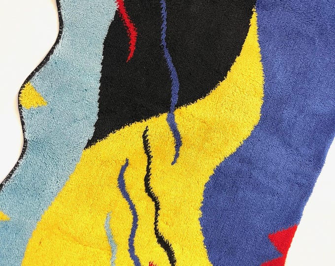 Rare Original 80s Postmodern Abstract Colorful Memphis Age Carpet Rug ...