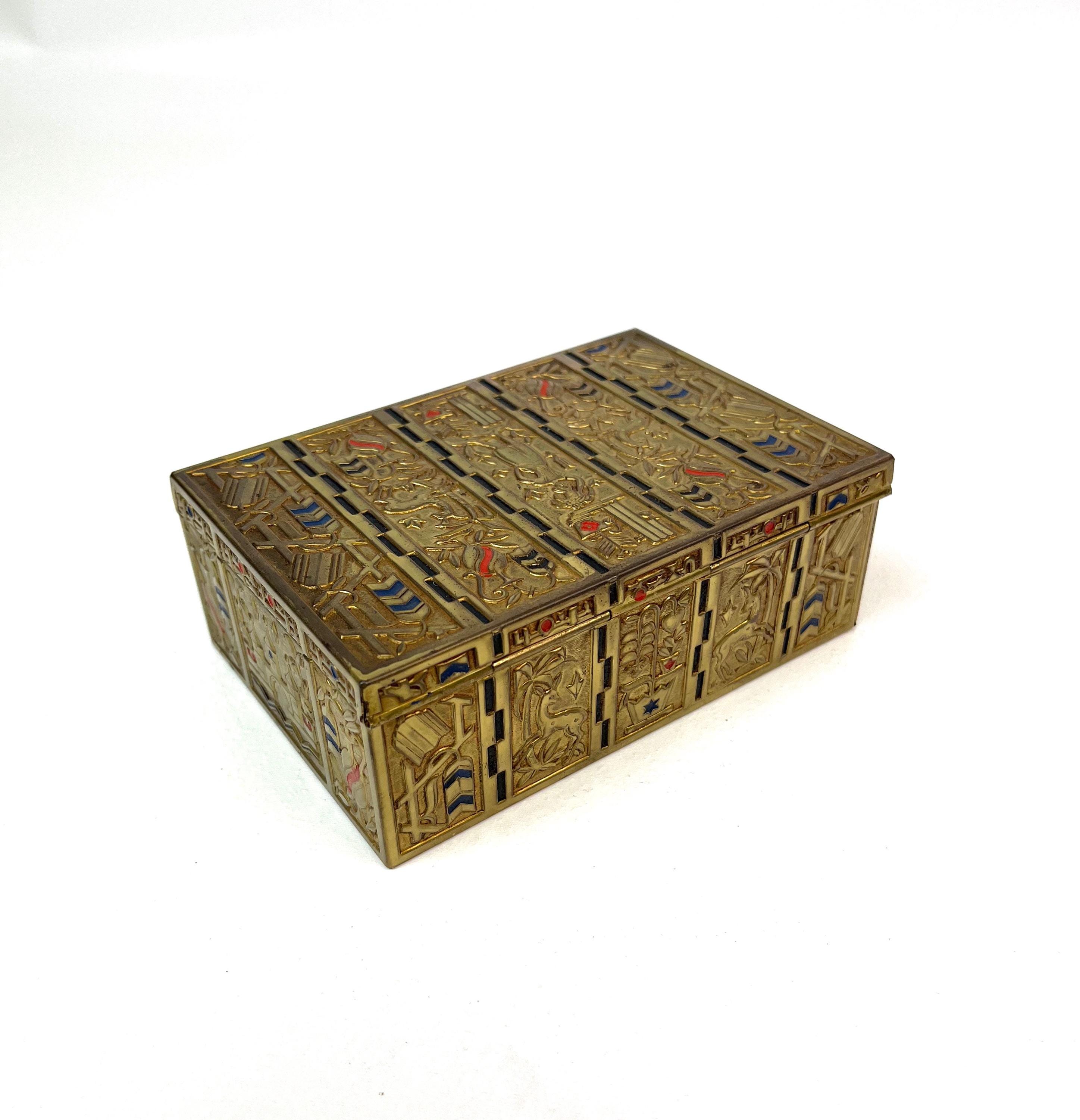 Stunning Bauhaus Art Deco Avantgarde Brass Enamel Cubist Jewelry Box by ...