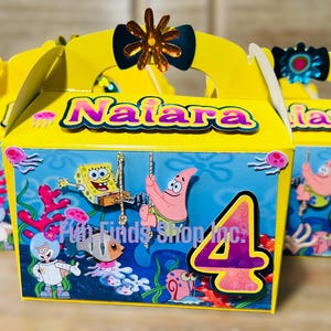 SpongeBob Custom Party Favor Box