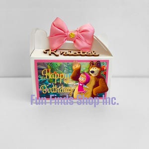 Masha And The Bear  Party Favor Box