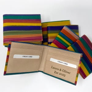 Cartera de piel personalizada, Cartera de piel de regalo para el tercer aniversario, Regalo personalizado para aniversario de boda