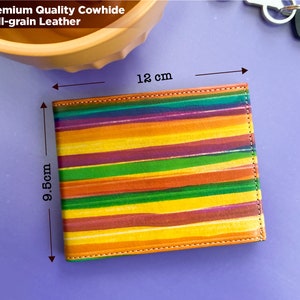 Portefeuille cadeau LGBTQ personnalisé, portefeuille en cuir arc-en-ciel de qualité supérieure, portefeuille en cuir artisanal véritable en édition limitée, gravé au laser