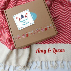 Personalised Soft Cotton Throw Blanket, Chevron SofaThrow, Gift for Her, 2nd Anniversary Gift, Personalised Birthday Gift, Couple Gift image 9