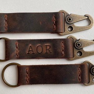 Fathers day gift for him, Drive safe keychain with Initials, Laser engraved Personalized Leather Key ring, Laser Key Fob, Anniversary Gift