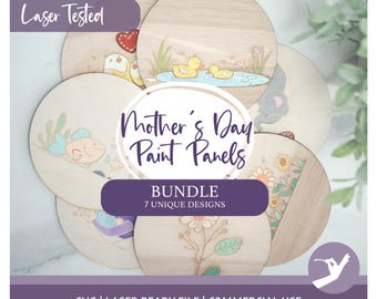 SVG for Mother's Day Engraved Wood Painting Kit