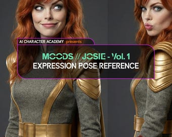 Josie Vol 1 Expression Reference Pack, 144 Poses (Digital Download)