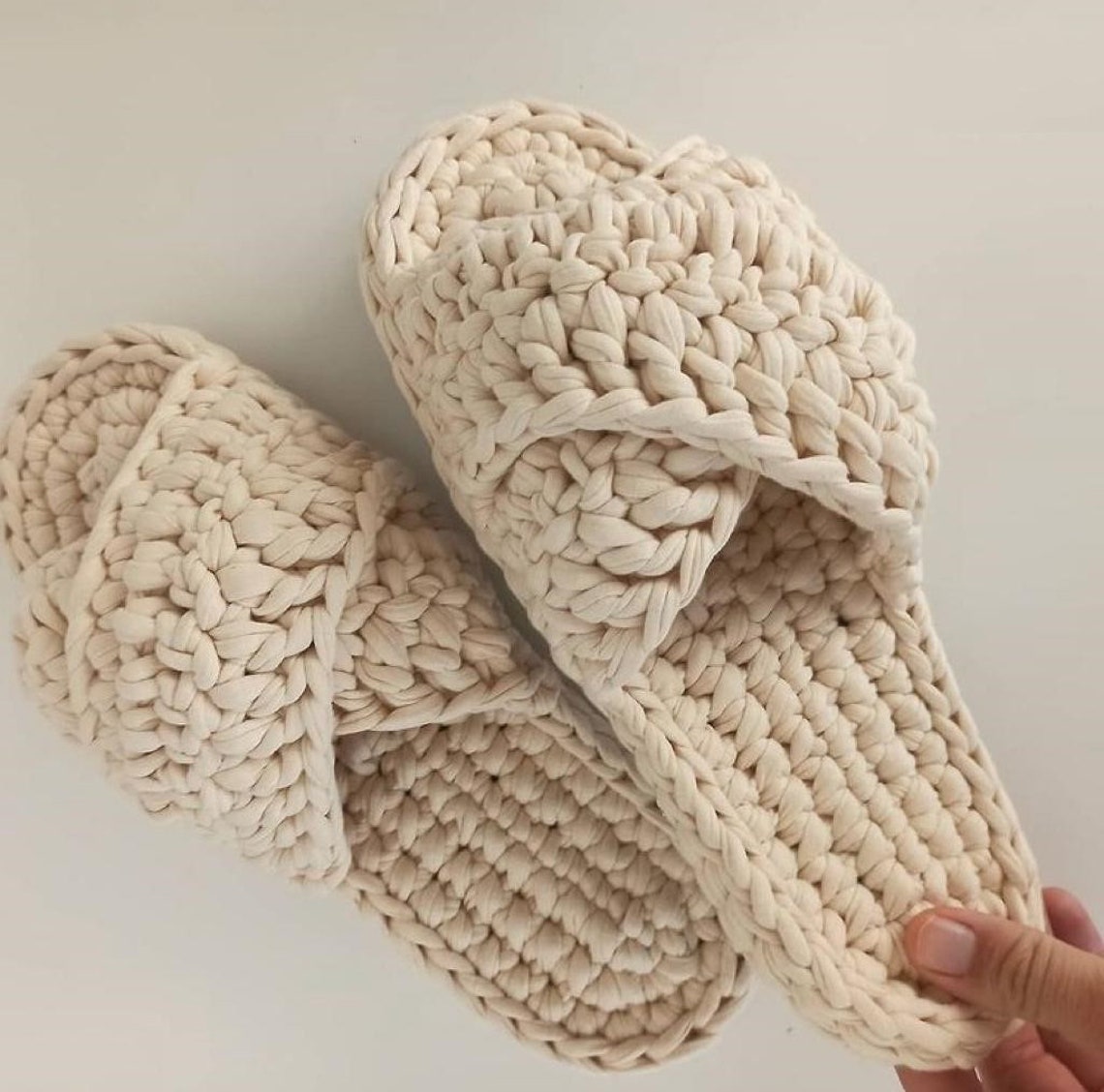 Tshirt Yarn Knitted Bridesmaids Slippers Home Slippers Summer Etsy