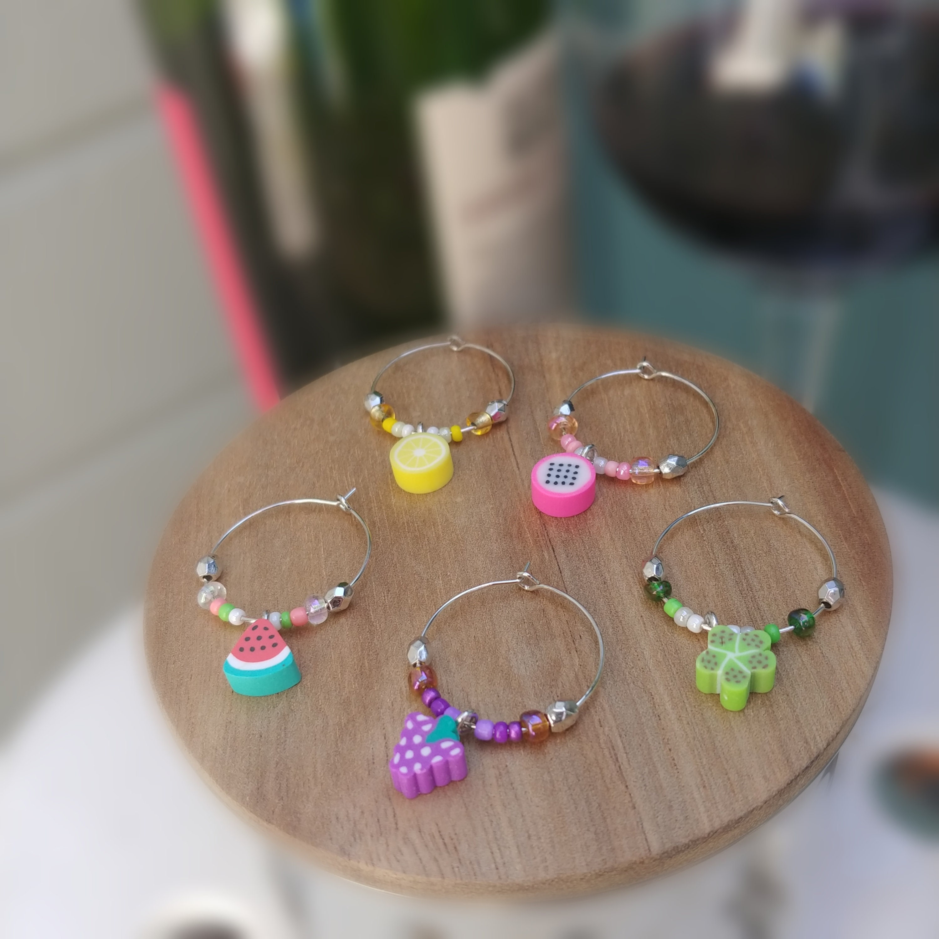 Wine Rings, Wine Glass Charm With Stones, Wine Gift, Wine Glass Charm Rings,  Wedding Favor, Bridal Shower Gifts, Party Favor 